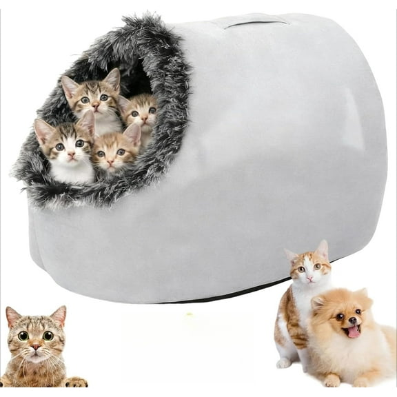 2026 New Winter Cozy Cat Tent for Indoor,Convenient to carry Plush Pet Cave Bed with Anti-Slip Bottom, Warm & Soft Hideaway House for Cats and Small Dogs