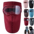 thumbnail image 1 of 2026 New Winter Windproof Face Mask with Detachable Goggles, Thickened Fleece-Lined Full Face Cover for Men & Women,Wine, 1 of 7