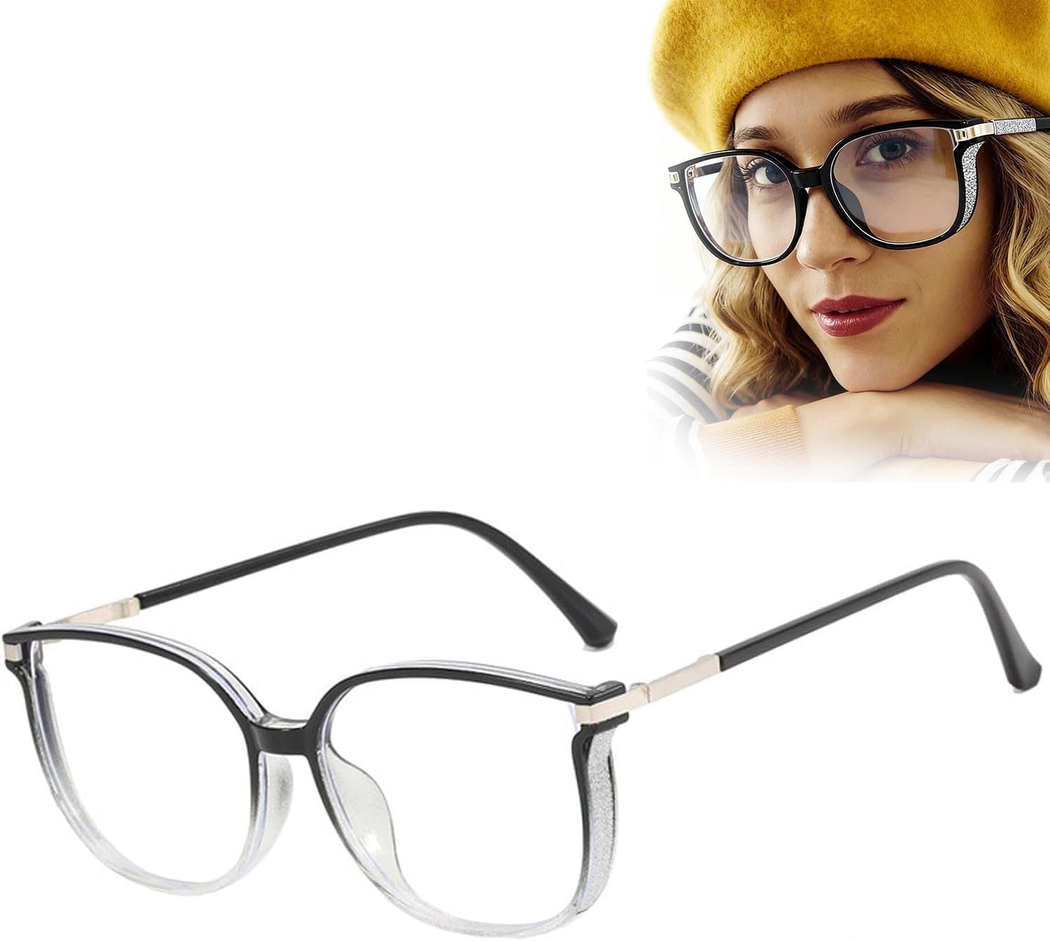 2026 New Women's Portable Fashion Anti-Blue Light Reading Glasses with Sparkling Bling Diamonds