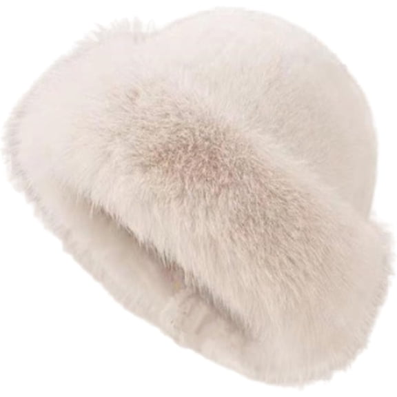 2026 New Womens Winter Faux Fur Bucket Hat，Faux mink fleece warm hat, soft and comfortable, ideal for outdoor activities and cold weather
