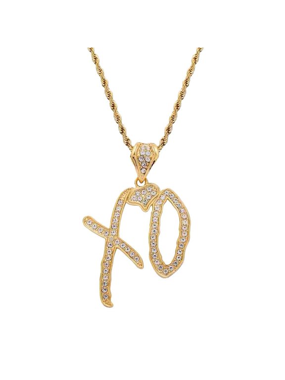 2026 New XO Necklace, Fashion Accessories XO Necklaces for Women, Holiday Party Accessory Pendant with Rope Chain, Fashion Trend Jewelry