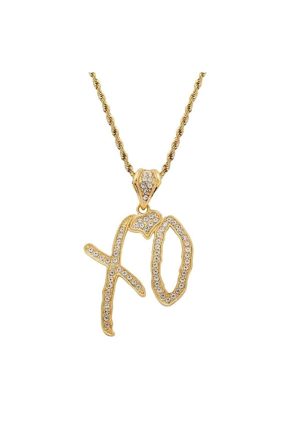 2026 New XO Necklace, Unisex High Hip Hop XO Letter Pendant Necklace, Fashion Trend Jewelry Trendy Accessories Creative Gift