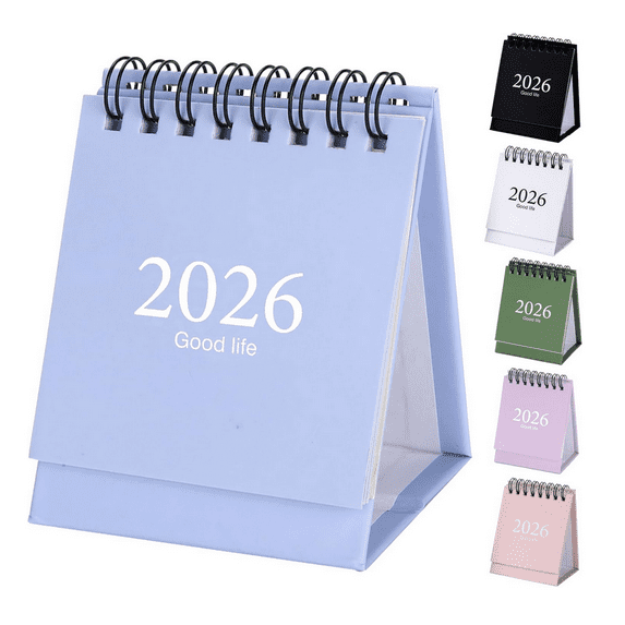 2026 New Year Calendar Small Desk Calendar Simple Desk Coil Notepad ...