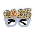 thumbnail image 1 of 2026 New Year Glasses, 1 Pack Party Plastic Eyeglasses for New Years Eve Party, Countdown, Photo Booth, Gold & Silver Glitter Photo Props for Adults, Celebration Decorations, 1 of 4