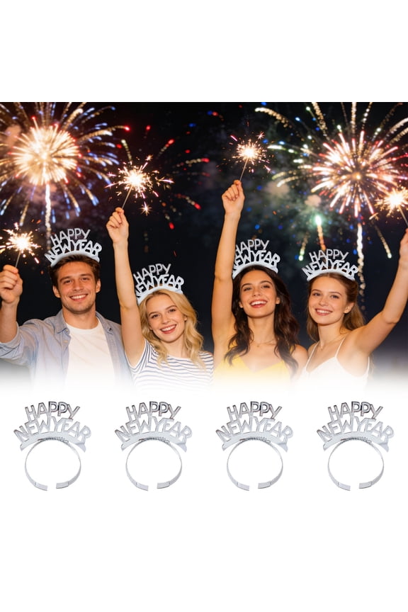 2026 New Year Glitter Headbands, Holiday Party Hairbands for Women Girls New Year Eve Celebration Decor