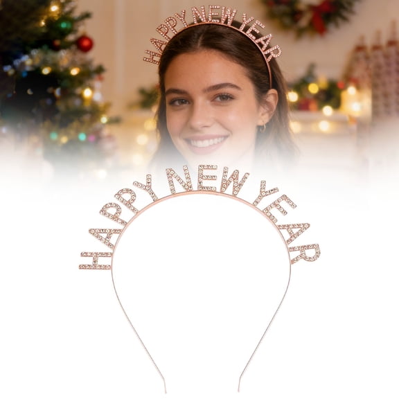 2026 New Year Headband, Sparkling Rhinestone 2026 Headband for Women, Gold and Silver New Years Eve Headband Set, Adjustable Party Headband for Holiday Photo Booth, NYE Celebration and Festive Gift