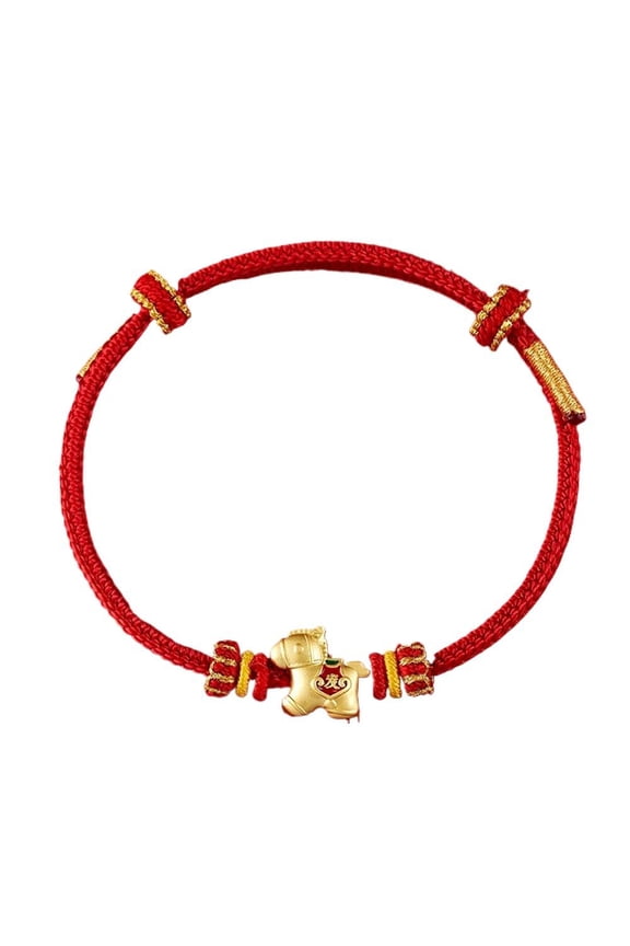 2026 New Year of Horse Bracelets,Adjustable Red Rop Braided Bracelet,Chinese Animal Charm Bracelet,Feng Shui Lucky Horses Rope Bangle,Lucky Horse Jewelry Gift for Women Men