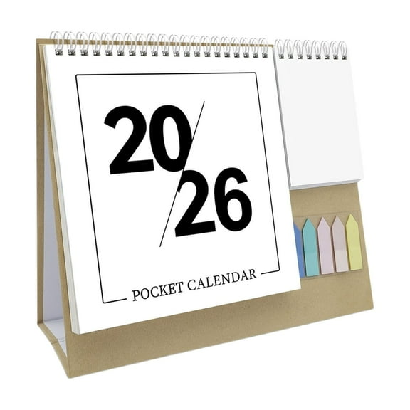 2026 New Year Multifunctional Standing Flip 12 Month Desk Calendar From January 2026 To December 2026 Highlight Holidays With To-Do List Thick Paper, 10.16X10.24 Inch Size For