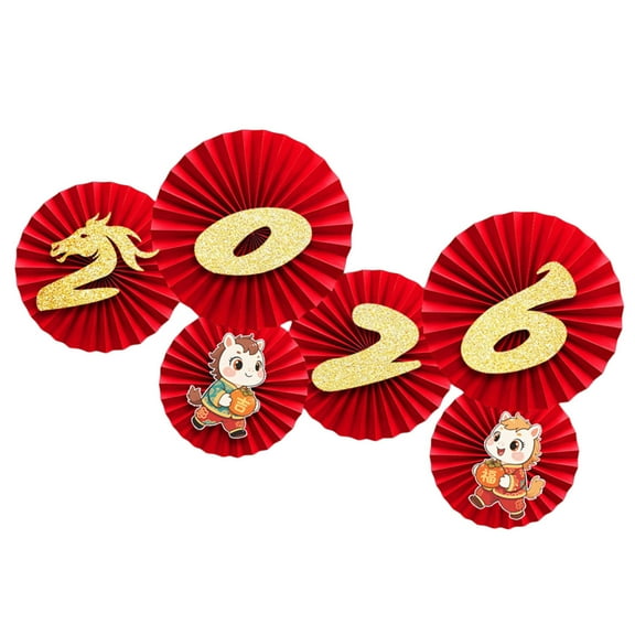 2026 New Year Party Decoration Set Colorful Paper Accessories For Quick Scene Setups And Creative Family Fun