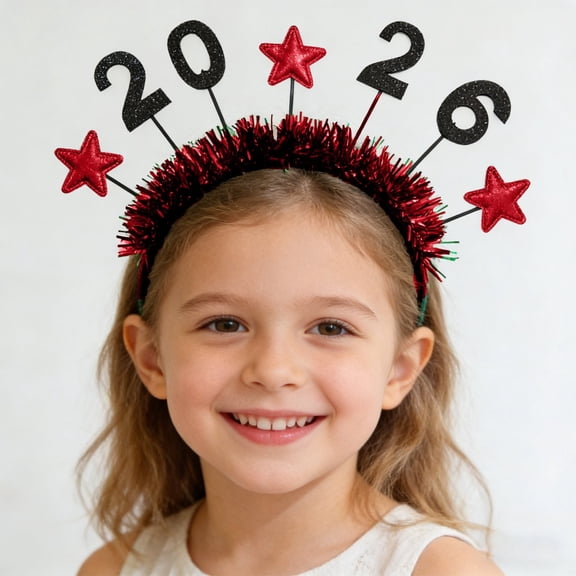 2026 New Year Sparkle Headband - Star Decor Hair Accessory for Holiday Gifts & Party Favors
