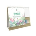 thumbnail image 1 of 2026 New Year Standing Flip Desk Calendar 12 Months From January To December 2026 Succulent Pattern 10.16X10.24 Inch Size Premium Thick Paper Metal Twin-Wire Binding With Storage, 1 of 3