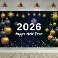 thumbnail image 1 of 2026 New Year backdrop, Happy New Year party decoration atmosphere hanging cloth, photo background., 1 of 4