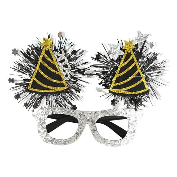 2026 New Year's Eve Celebration Glasses with Eyeglass Decorations | Fun Light Up Party Glasses for Adults, New Years 2026 Party Supplies | Year of the Horse Themed Festival Accessories