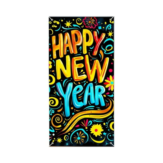 2026 New Year’s Eve Party Decorative Hanging Door Cover, Cloth Backdrop Banner for Christmas Decorations, Festive Atmosphere for Doors, Walls, and Tables