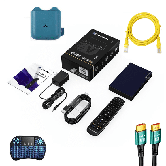 2026 New model Vsee-box v 6 plus Mini computer with Voice Remote Control 4GB RAM, 64GB Storage,Time Shift