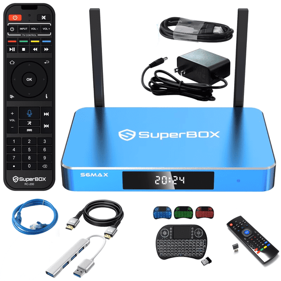 2026 Newesrt SuperBox S6 Max 4G+64G Powerful Smart Box,Super Powerful TV Box with Voice Remote Control,Ideal for Home