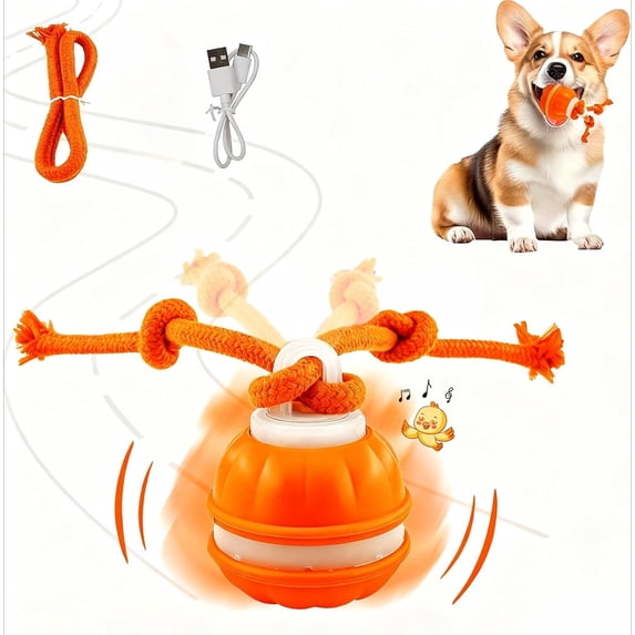 2026 Newly Upgraded Interactive Smart Rolling Pet Ball, Motion Activated Balls, Usb Charging, Emits Bird Sounds For Small To Medium-Sized Dogs