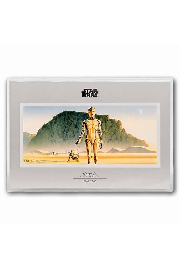 2026 Niue 1 oz Silver $2 Star Wars Art: C-3PO and R2-D2