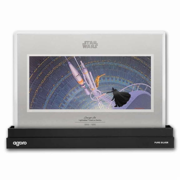 2026 Niue 1 oz Silver $2 Star Wars Art: Lightsaber Duel on Gantry