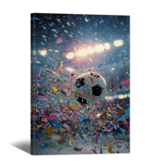 2026 North America World Football Cup Canvas Print, Gifts for Soccer Loves, Cheerful Themed Canvas Wall Art, Home Decor for Living Room, Bedroom, Bathroom