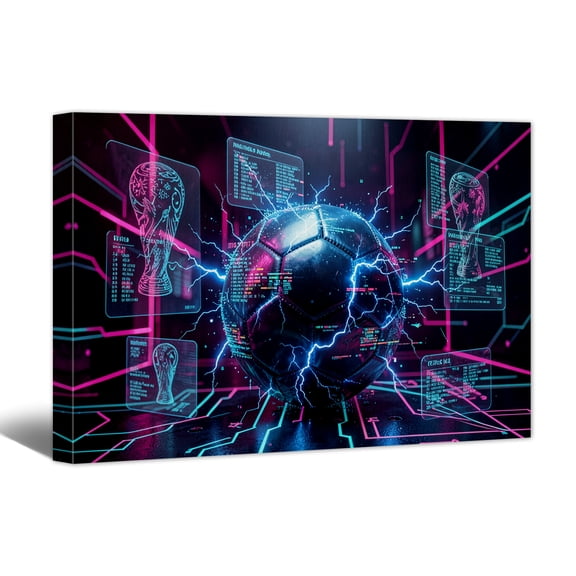 2026 North America World Football Cup Canvas Wall Art, Soccer Themed Canvas Print Artwork, Suitable for Living Room, Bedroom, Study & Office Wall Decor