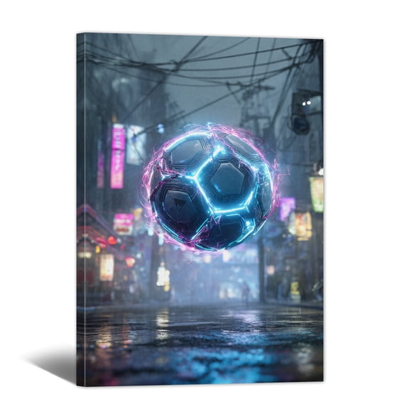 2026 North America World Football Cup Soccer Technological Canvas Wall Art, Canvas Prints for Living Room, Bedroom, Study, Office & Home Decor,Ready to Hang