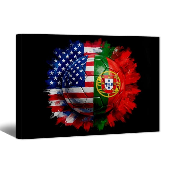 2026 North America World Football Cup Canvas Wall Art, Soccer Themed Canvas Print, for Living Room, Bedroom, Ideal Gifts for Football Fans, enhance overall home aesthetics.