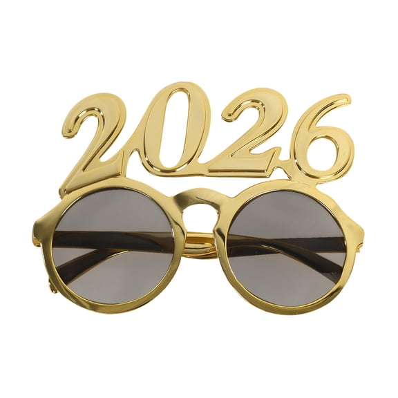 2026 Novelty Glasses PC Year Party Carnival Eyewear 2026 Number Decorative Glasses For Festive Gatherings Glass Clear Glasses for Men Wind Blocking Glasses Dirt Clothes for Kids Snowboarding Goggles