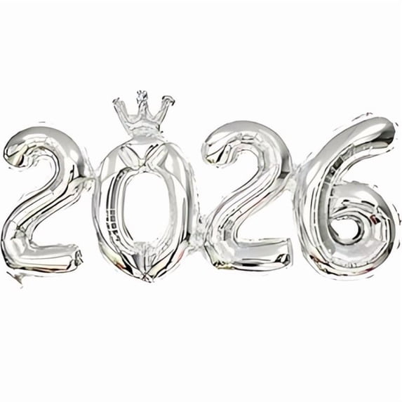 2026 Number Balloon for New Year Party Decorations Large Aluminum Foil Decoration for Indoor and Outdoor Celebrations