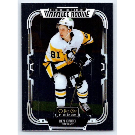 2026 O-Pee-Chee Platinum Marquee Rookie Silver Ben Kindel Pittsburgh Penguins Card Pittsburgh Penguins NHL Ice Hockey Trading Card