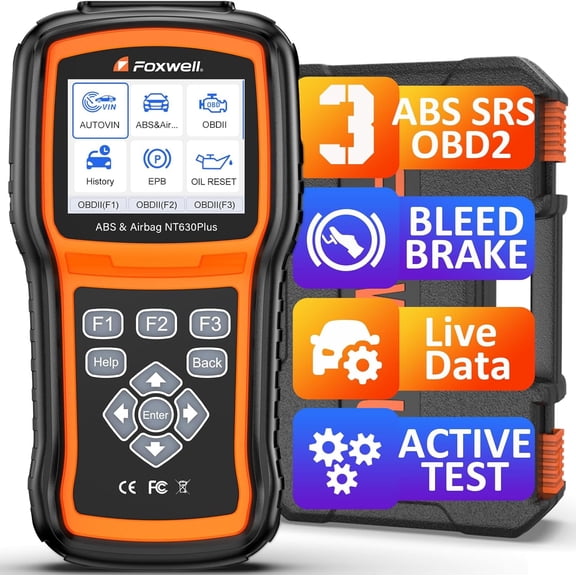 2026 OBD2 Scanner with ABS and SRS, ABS Code Reader Auto Bleed Scan Tool Brake SRS Scanner, Car Scanner Diagnostic Tool Bidirectional Live Data with SAS Oil Check Engine Light Reset