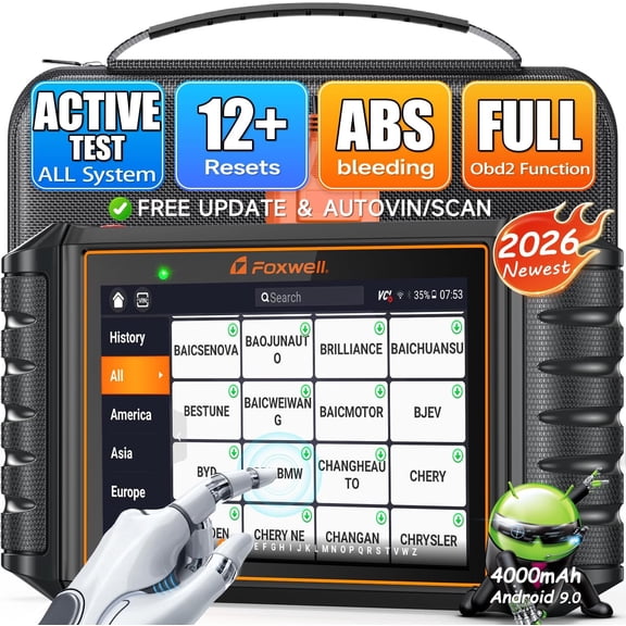 2026 OBD2 Scanner Diagnostic Tool, All System Bidirectional Scan Tool with TOP 12 Resets, Precise Car Diagnostic Scanner for All Vehicles, CAN-FD, FCA Autoauth, Lifetime Update, AutoVIN