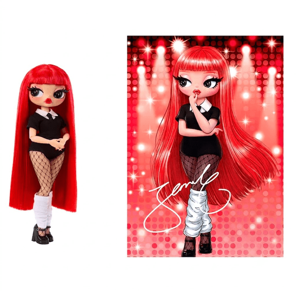 OMG Music Festival Featuring Jennie Doll, 10th Anniversary Fashion Jennie Figures with Poster, Collectible Gift for Game Fans
