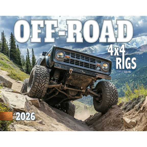 2026 Off-Road 4x4 Wall Calendar 16-Month X-Large Size 14x22, Truck Overland Calendar by The KING Company-Monster Calendars