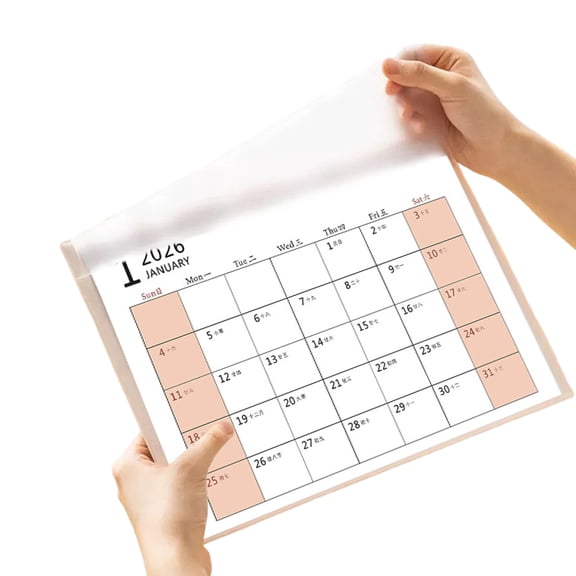 2026 Office Desk Pad with Integrated Calendar Pad Antislip Base Ensuring Productive Home and Office Environments