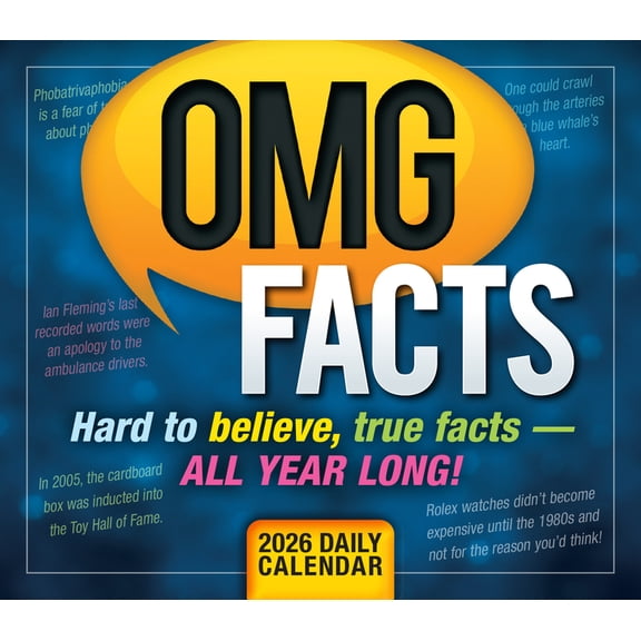 2026 Omg Facts: Hard to Believe, True Facts -- All Year Long! Boxed/Daily Calendar, (Paperback)