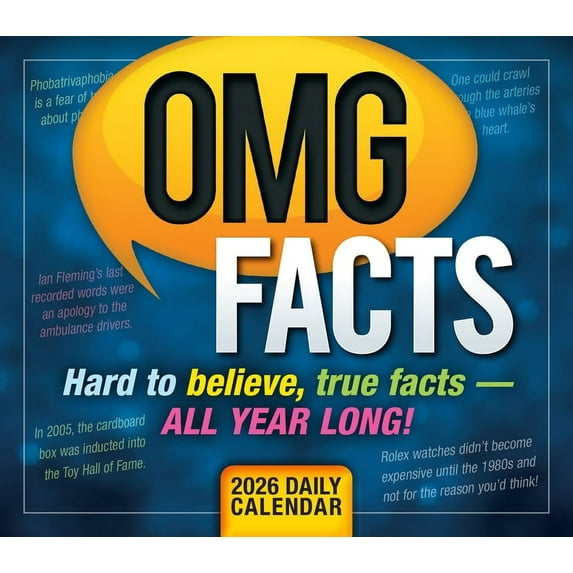2026 Omg Facts: Hard to Believe, True Facts -- All Year Long! Boxed/Daily Calendar, (Paperback)