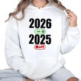 thumbnail image 1 of 2026 On Off Theme Graphic Fashion Casual Tee T Shirt White Green Red Pattern Tops Hooded long-sleeved White S-2XL, 1 of 6