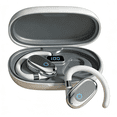 thumbnail image 1 of 2026 Open Ear Wireless Headphones with LED Display, Bluetooth 5.4 Sport Earbuds, 50H Playtime, IP54 Waterproof, Noise Cancelling with Built-in Mic & Voice Control, White, 1 of 6