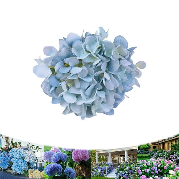 2026 Outdoor Artificial Hydrangea Flowers – UV-Resistant Silk Bouquet for Garden, Wedding & Home Decor, Assorted Colors (Plastic)
