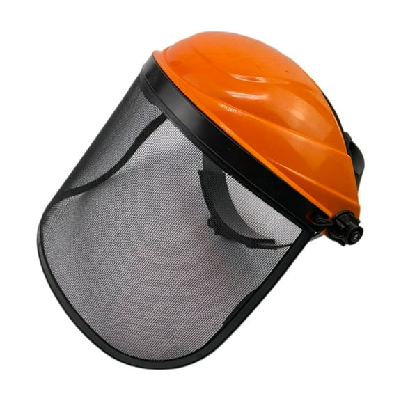 2026 Outdoors Safety Face Shield with Mesh Visor for Weed Eating Whacking Yard Work Chainsaw Protective Helmet(8"×10",Saffron)