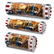 2026-P 3 Roll Set   Enduring Half Dollar, Emerging Dime, Jefferson Nickel *Declaration of Independence* Ltd Edition Rolls America's 250th