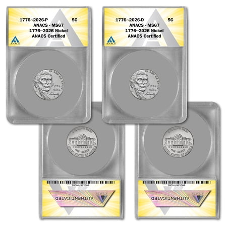 2026 P & D Jefferson Nickel MS67 ( Dual-Date Design )