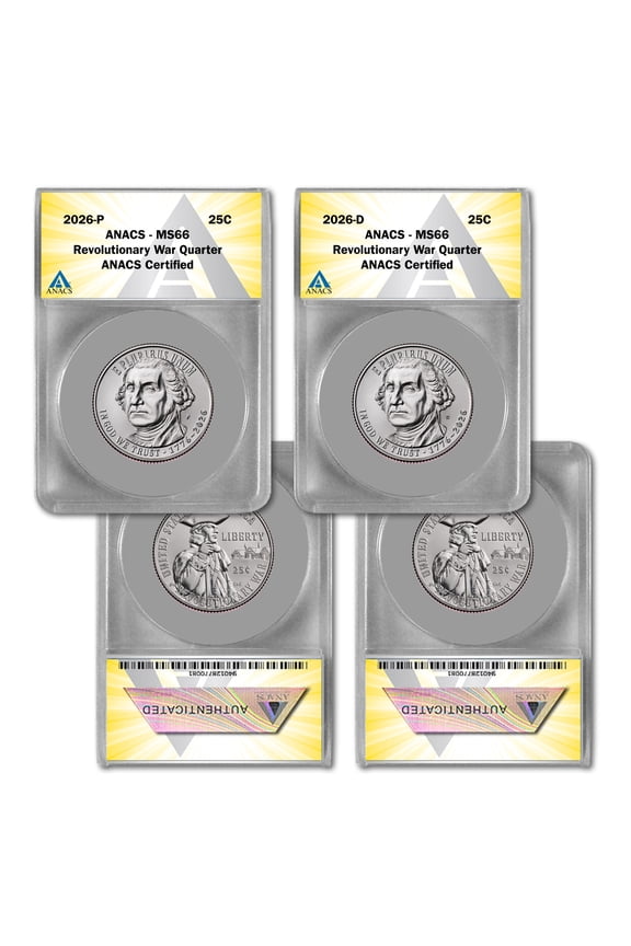 2026 P & D Revolutionary War Semiquincentennial Quarter - MS66