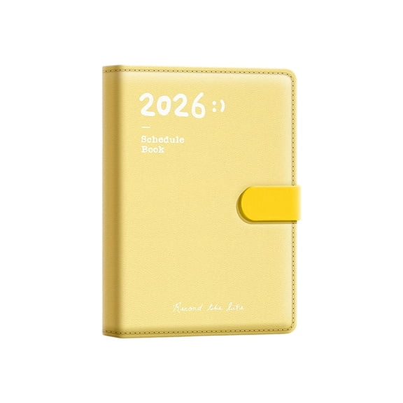 2026 PU Leather Planner with Magnetic Closure, Thick A5 Notebook for Youngster and Professional Weekly Daily Planning, 13-Month Schedule Organizer with Lay-Flat Binding