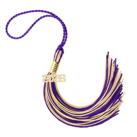 Tassel Depot Purple/Old Gold Graduation Tassel 2026 - Every School Color Available - Made in USA