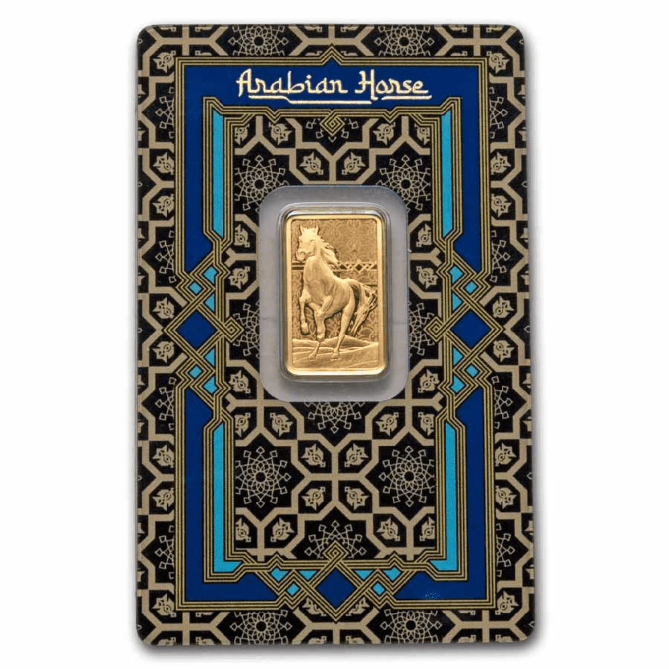 Pamp Suisse Arabian Horse 5 Gram Gold Bar - w/ Assay & Frame