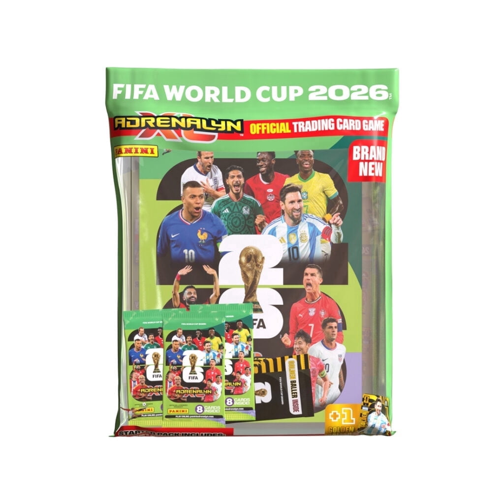 2026 Panini Adrenalyn XL FIFA World Cup Cards - Starter Pack (Album, 20 Cards + LE & Golden Baller)