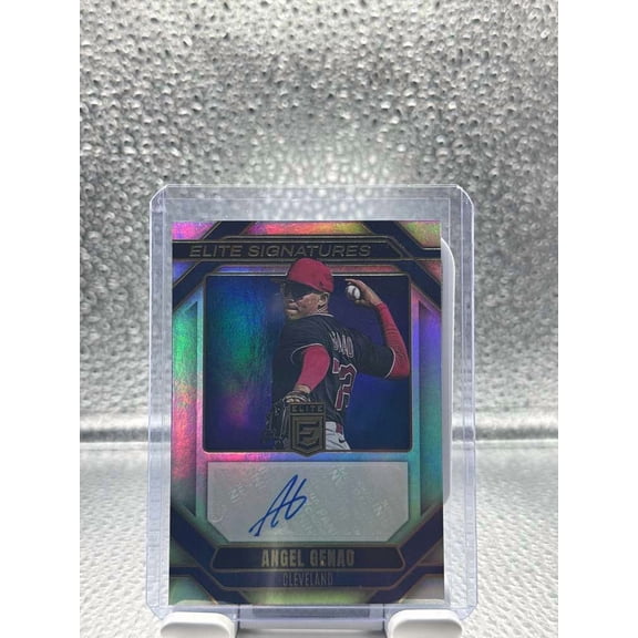 2026 Panini Donruss Elite Baseball Elite Signatures ES-AG Angel Genao Autograph Cleveland Guardians MLB Autographed Baseball Trading Card