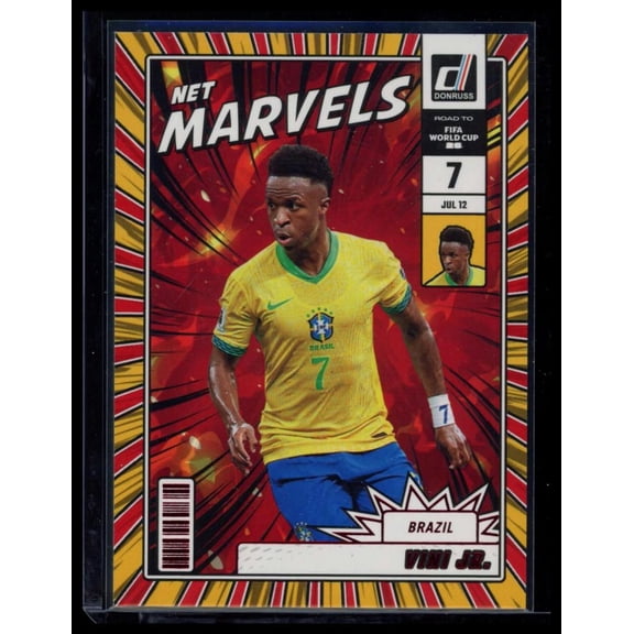 2026 Panini Donruss Road To FIFA World Cup Net Marvels Vini Jr #18 Insert Brazil Soccer Card